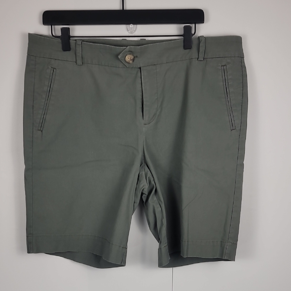 Dockers Classic Olive Flat Front Bermuda Shorts
